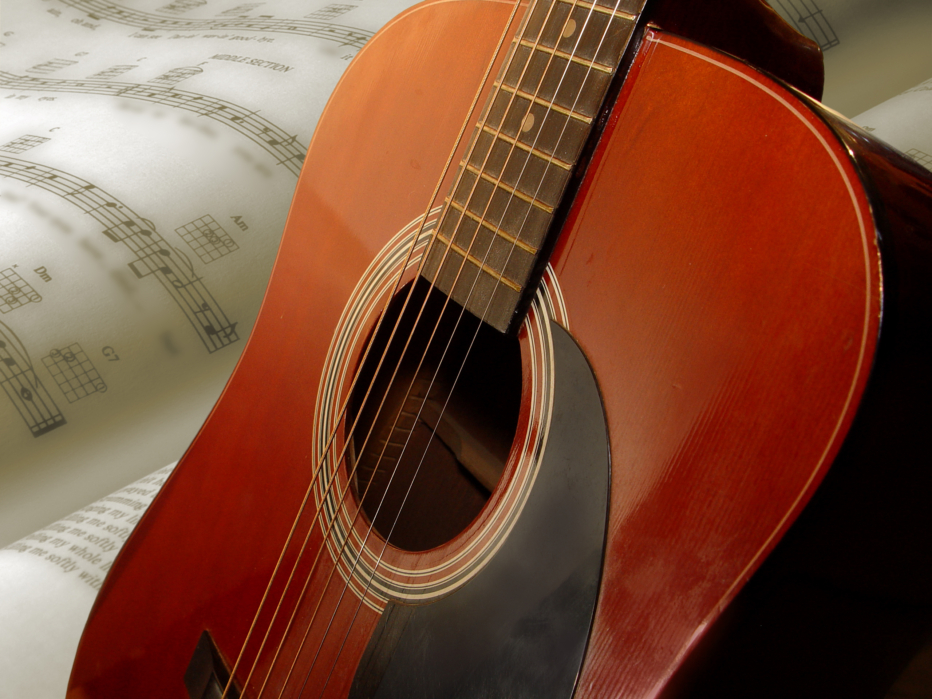 guitar and sheet music