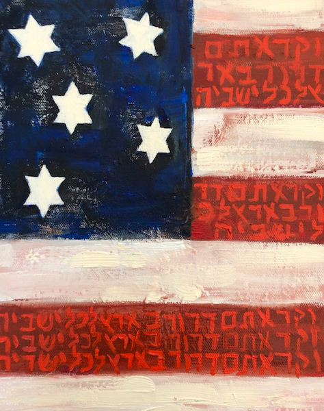 american flag with jewish stars